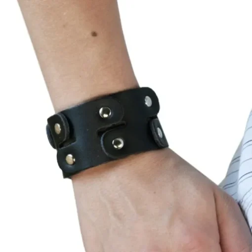 SilberDream Lederarmband schwarz Unisex Leder Armband LAC148S