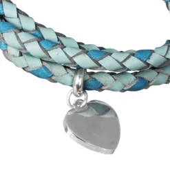 SilberDream Lederarmband türkis Bolo-Wickelarmband Echt-Leder LAP599T