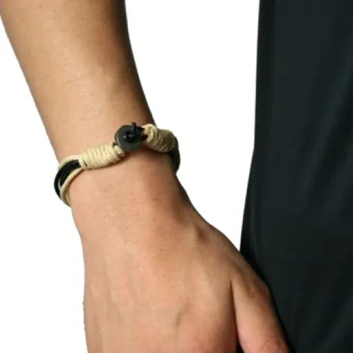 SilberDream Lederarmband black Surferarmband Leder Armband LA3247S