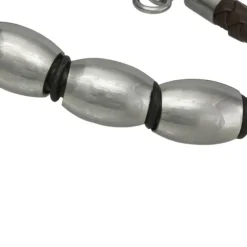 SilberDream Lederarmband Edelstahl Perle braun Leder Armband LAP007B