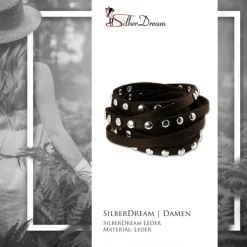 SilberDream Lederarmband brown Damen Leder Armband LA2250B