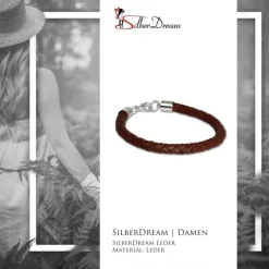SilberDream Lederarmband braun Herren/Dame Leder Armband LA1649B