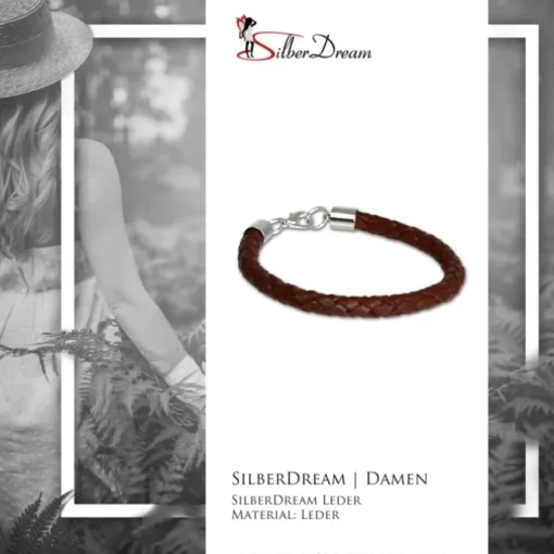 SilberDream Lederarmband braun Herren/Dame Leder Armband LA1649B