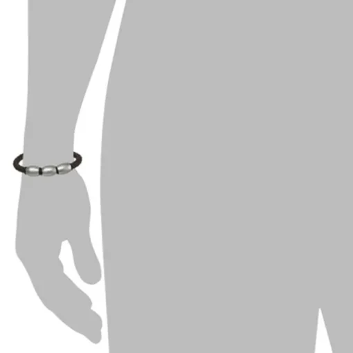 SilberDream Lederarmband Edelstahl Perle braun Leder Armband LAP007B