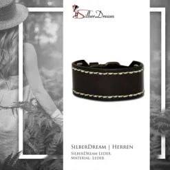SilberDream Lederarmband braun Schnallenverschluß unisex Leder Armband LAP526B