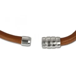 SilberDream Nappa Leder Armband cognac mit 925er Verschluss LS0641