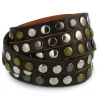 SilberDream Nieten-Lederarmband Wickeloptik dunkelbraun Leder Band LAP087N