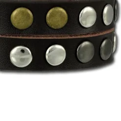 SilberDream Nieten-Lederarmband Wickeloptik dunkelbraun Damen Leder Band LAP088N