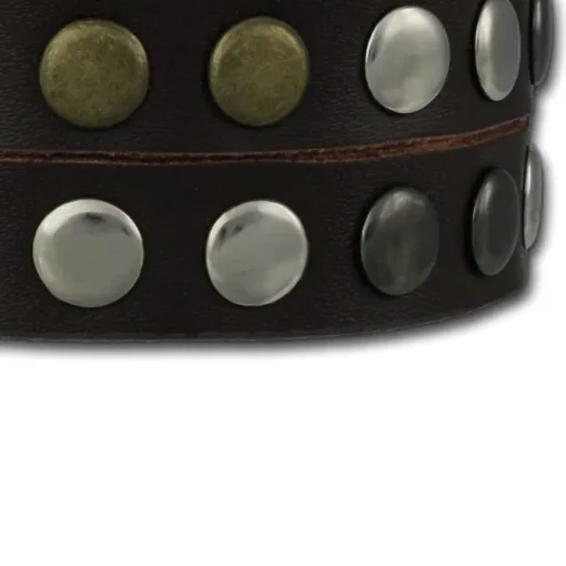 SilberDream Nieten-Lederarmband Wickeloptik braun Leder Armband LAP088B