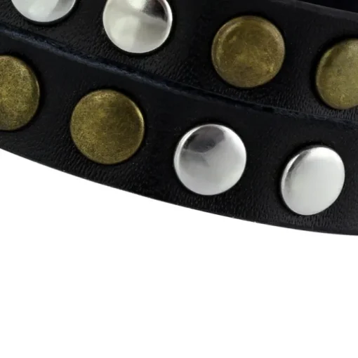 SilberDream Nieten-Lederarmband Wickeloptik schwarz Damen Leder Armband LAP088S