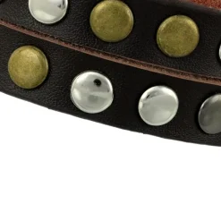 SilberDream Nieten-Lederarmband Wickeloptik dunkelbraun Damen Leder Band LAP088N