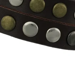 SilberDream Nieten-Lederarmband Wickeloptik braun Leder Armband LAP088B