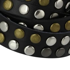 SilberDream Nieten-Lederarmband Wickeloptik schwarz Damen Leder Armband LAP087S