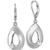 SilberDream Ohrhänger Big Zirkonia weiß 925 Silber Ohrring SDO4290W