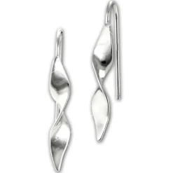SilberDream Ohrhänger Design gedreht 925 Sterling Silber Damen Ohrringe SDO6716J
