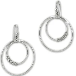 SilberDream Ohrhänger Doppelringe 925 Sterling Silber Damen Ohrringe SDO6700J