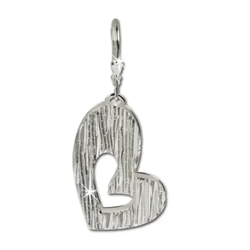 SilberDream Ohrhänger Doppelherz 925 Sterling Silber Ohrring SDO324