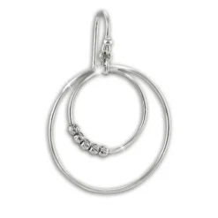 SilberDream Ohrhänger Doppelringe 925 Sterling Silber Damen Ohrringe SDO6700J