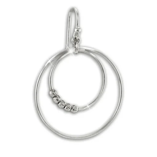 SilberDream Ohrhänger Doppelringe 925 Sterling Silber Damen Ohrringe SDO6700J