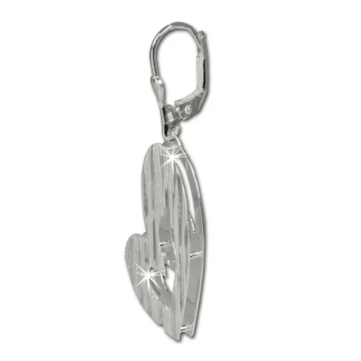 SilberDream Ohrhänger Doppelherz 925 Sterling Silber Ohrring SDO324