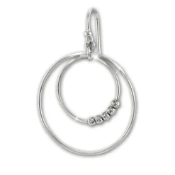SilberDream Ohrhänger Doppelringe 925 Sterling Silber Damen Ohrringe SDO6700J