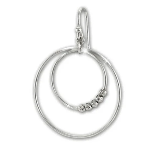 SilberDream Ohrhänger Doppelringe 925 Sterling Silber Damen Ohrringe SDO6700J