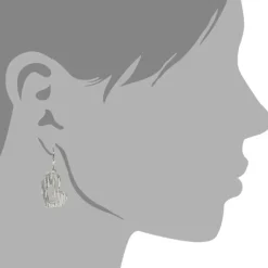 SilberDream Ohrhänger Doppelherz 925 Sterling Silber Ohrring SDO324