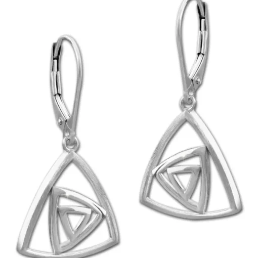SilberDream Ohrhänger Dreiecke 925 Sterling Silber Damen Ohrring SDO4314J