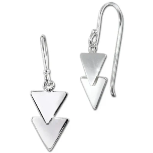 SilberDream Ohrhänger Dreiecke 925er Sterling Silber Damen Ohrring SDO8809J