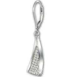 SilberDream Ohrhänger Dreieck Zirkonia 925er Sterling Silber Damen SDO4337W