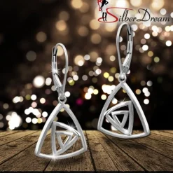 SilberDream Ohrhänger Dreiecke 925 Sterling Silber Damen Ohrring SDO4314J