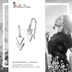 SilberDream Ohrhänger Dreiecke 925er Sterling Silber Damen Ohrring SDO8809J