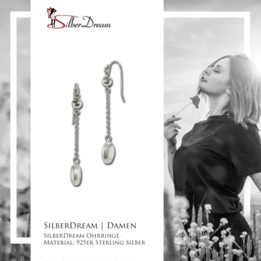 SilberDream Ohrhänger Drops 925 Sterling Silber Damen Ohrringe SDO6707J