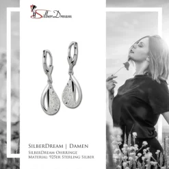 SilberDream Ohrhänger Drops 925er Sterling Silber Damen SDO4395O