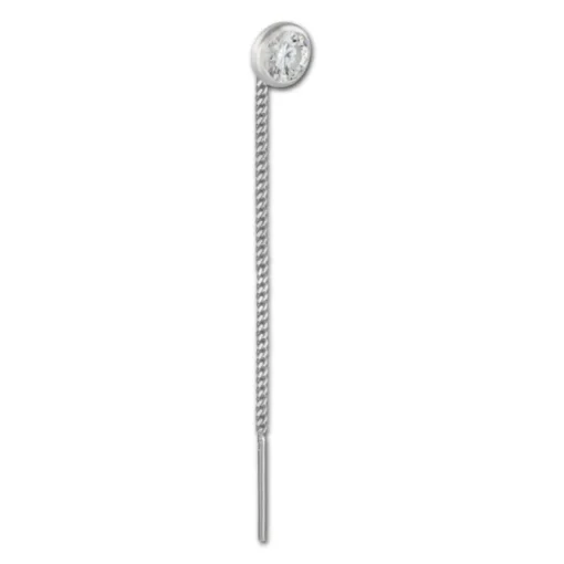 SilberDream Ohrhänger Durchzieher Zirkonia weiß 4mm 925 Silber SDO5964W