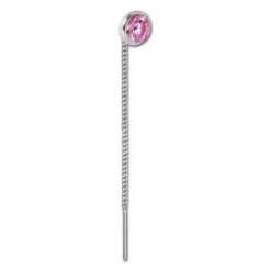 SilberDream Ohrhänger Durchzieher Zirkonia rosa 5mm 925 Silber SDO5965A