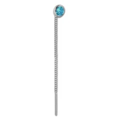 SilberDream Ohrhänger Durchzieher Zirkonia türkis 3mm 925 Silber SDO5963T