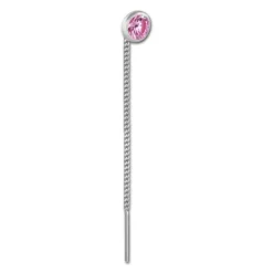 SilberDream Ohrhänger Durchzieher Zirkonia rosa 4mm 925 Silber SDO5964A