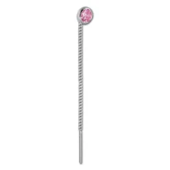 SilberDream Ohrhänger Durchzieher Zirkonia rosa 3mm 925 Silber SDO5963A