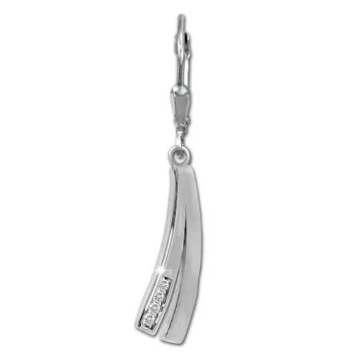 SilberDream Ohrhänger Fantasie Zirkonia weiß 925 Sterling Silber Damen SDO4372W
