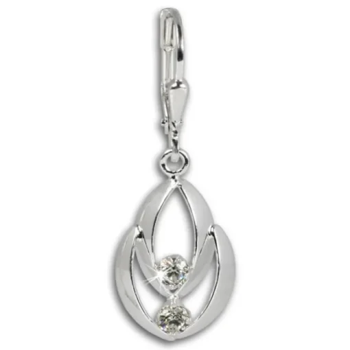 SilberDream Ohrhänger Glamour Zirkonia weiß Ohrring 925 Silber SDO522W