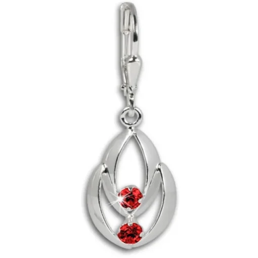 SilberDream Ohrhänger Glamour Zirkonia rot Ohrring 925 Silber SDO522R