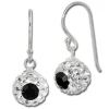 SilberDream Ohrhänger Glitzer Kugel Eye weiß Zirkonia 925er SDO8603W