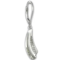 SilberDream Ohrhänger Klassik Zirkonia 925er Sterling Silber Damen SDO4344W