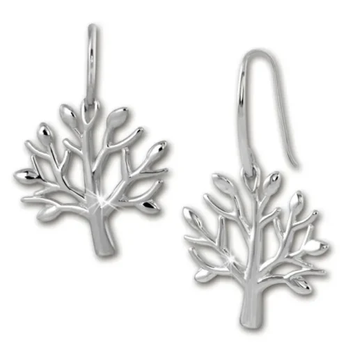 SilberDream Ohrhänger Lebensbaum 925 Sterling Silber Damen-Ohrringe SDO456J