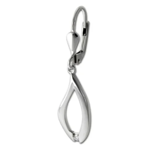 SilberDream Ohrhänger Oval Zirkonia weiß 925 Silber Damen Ohrring SDO4460W