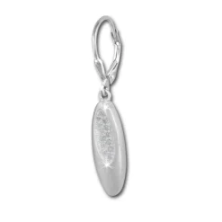SilberDream Ohrhänger Oval Zirkonia weiß 925 Silber Ohrring SDO354M
