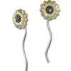 SilberDream Ohrhänger Sonnenblume 925 Silber Damen Ohrringe SDO463Y