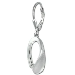 SilberDream Ohrhänger Träne Zirkonia weiß 925 Sterling Silber Damen SDO4381W