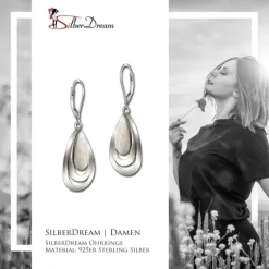 SilberDream Ohrhänger Tränen 925 Sterling Silber Damen Ohrring SDO4349J